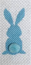 Beginner Bunny Rabbit Blue Pom Pom Tail
